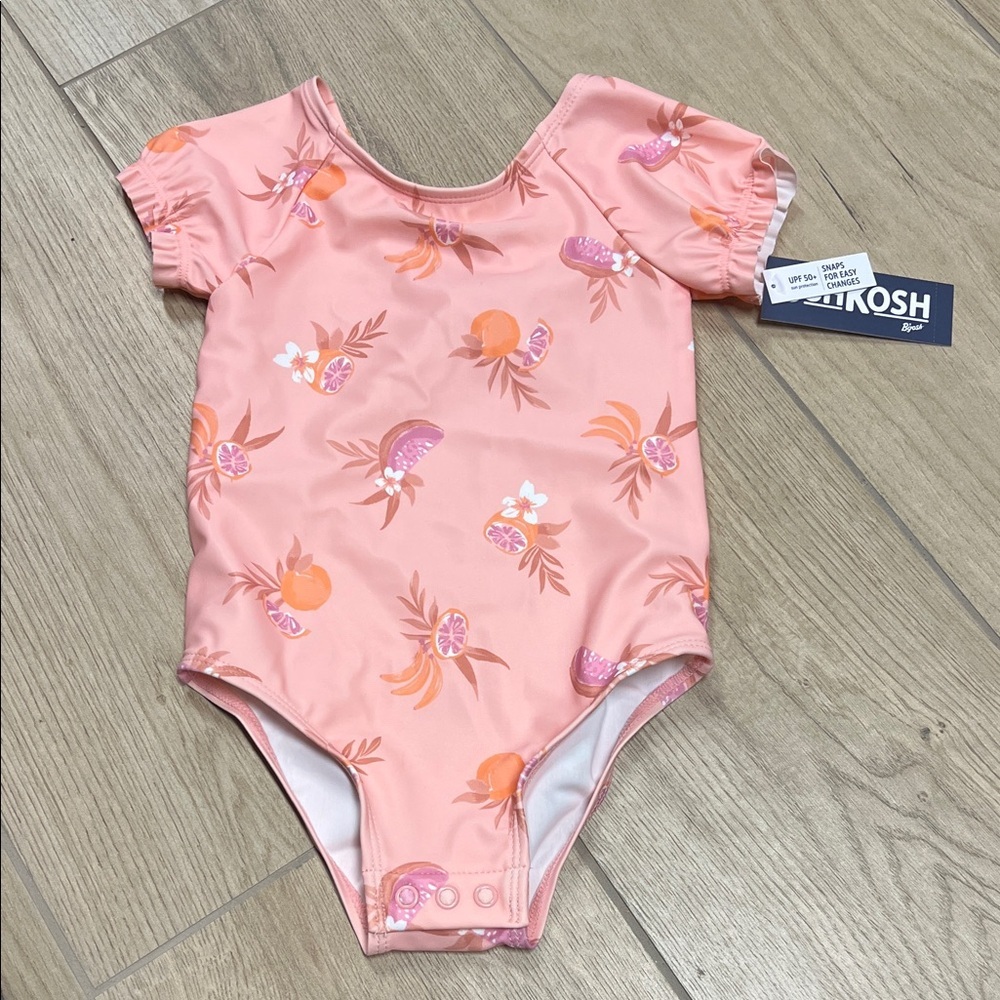 OshKosh B'gosh Pink and Orange Kids Swim One Piece